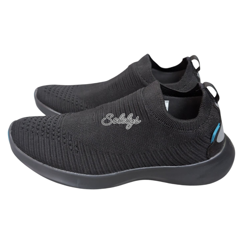 Vessi Black Slip-On Knit Athletic Shoes - Picture 3 of 13